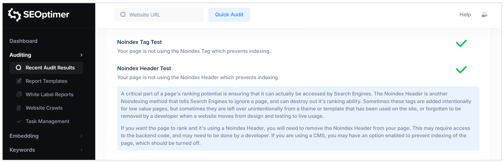 Noindex チェック